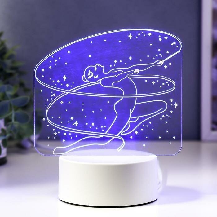 Светильник "Гимнастка" LED RGB от сети 9,5х14х16 см