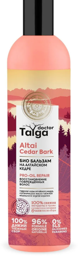 Бальзам Natura Siberica Doctor Taiga восстанавливление поврежденных волос