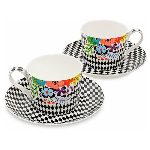 Чайный набор на 2 перс. Цветочный модерн (Stechcol) SL-24 113-451824
