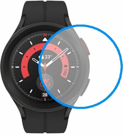 Samsung Galaxy Watch5 Pro защитный экран из нано стекла 9H одна штука скрин Мобайл