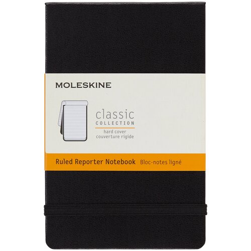 Блокнот Moleskine REPORTER QP511 Pocket 90x140мм 192стр. линейка твердая обложка черный