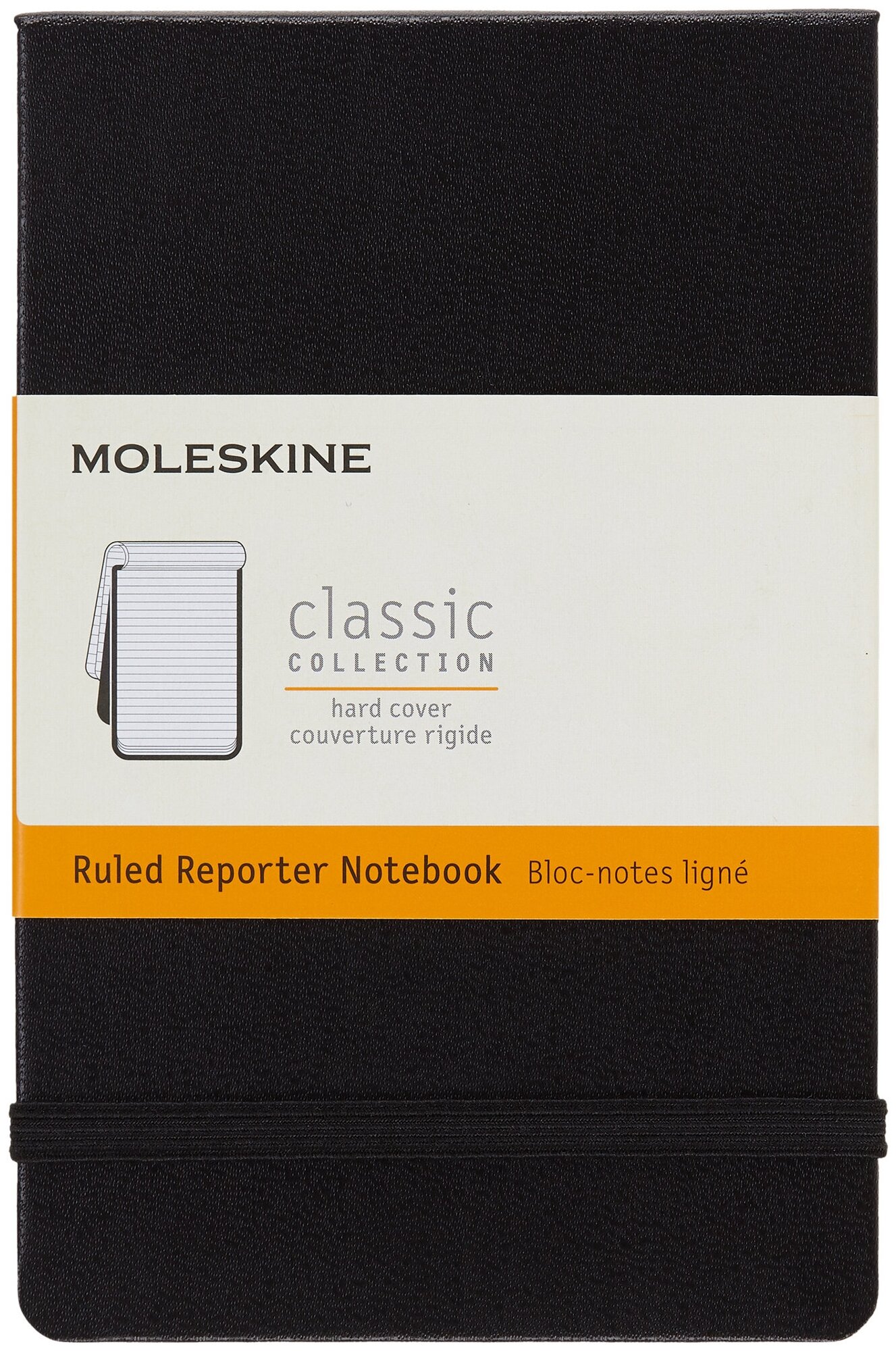 Блокнот Moleskine REPORTER QP511 Pocket 90x140мм 192стр. линейка твердая обложка черный
