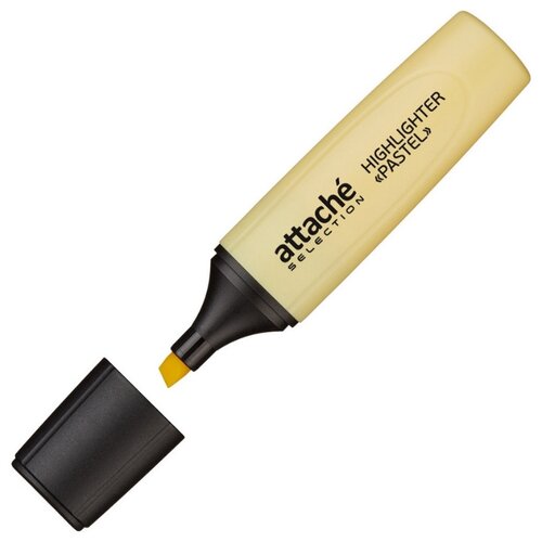 Маркер выделитель текста Attache Selection Pastel, 1-5мм, желтый 5 шт.