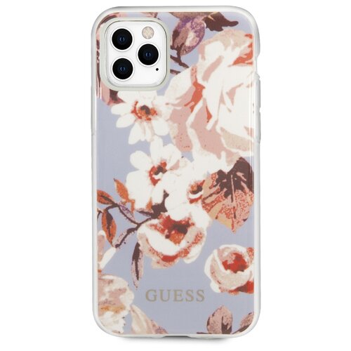 фото Чехол guess для iphone 11 pro max flower tpu/pc hard shiny