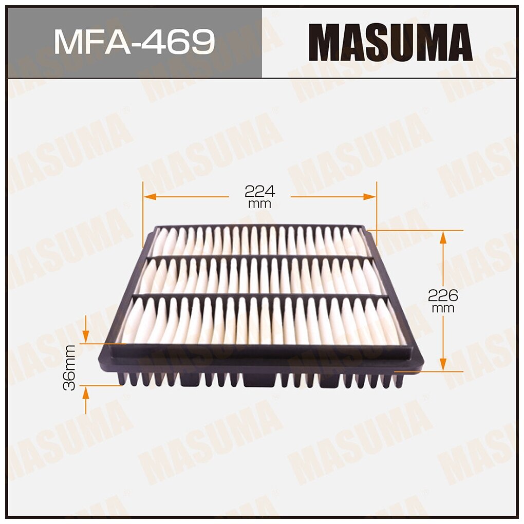 Фильтр воздушный Mitsubishi Pajero 90-97, Pajero Sport 98-08, L200 90-07, Delica 94- MASUMA
