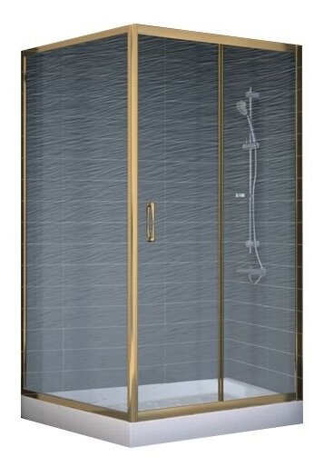 душевой уголок Vegas Glass Душевой уголок Vegas Glass ZP+ZPV 110*100 05 02 профиль бронза, стекло шиншилла