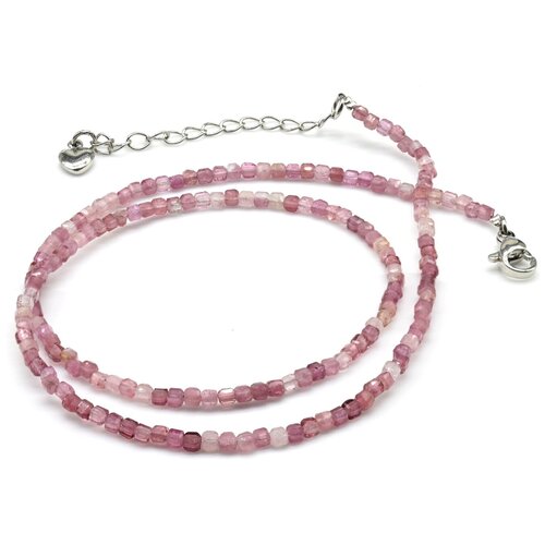 Чокер из турмалина розового кубик гр.2мм, 39,5см РадугаКамня