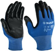 ЗУБР механик, S, тонкое нитриловое покрытие, маслобензостойкие перчатки, Профессионал (11276-S)