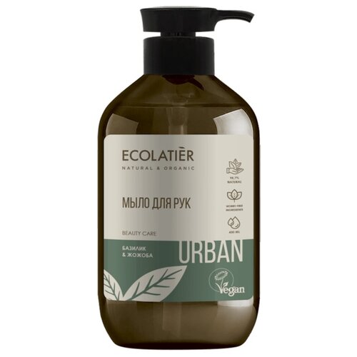 Ecolatier Urban Жидкое мыло для рук Базилик и Жожоба, 600 мл