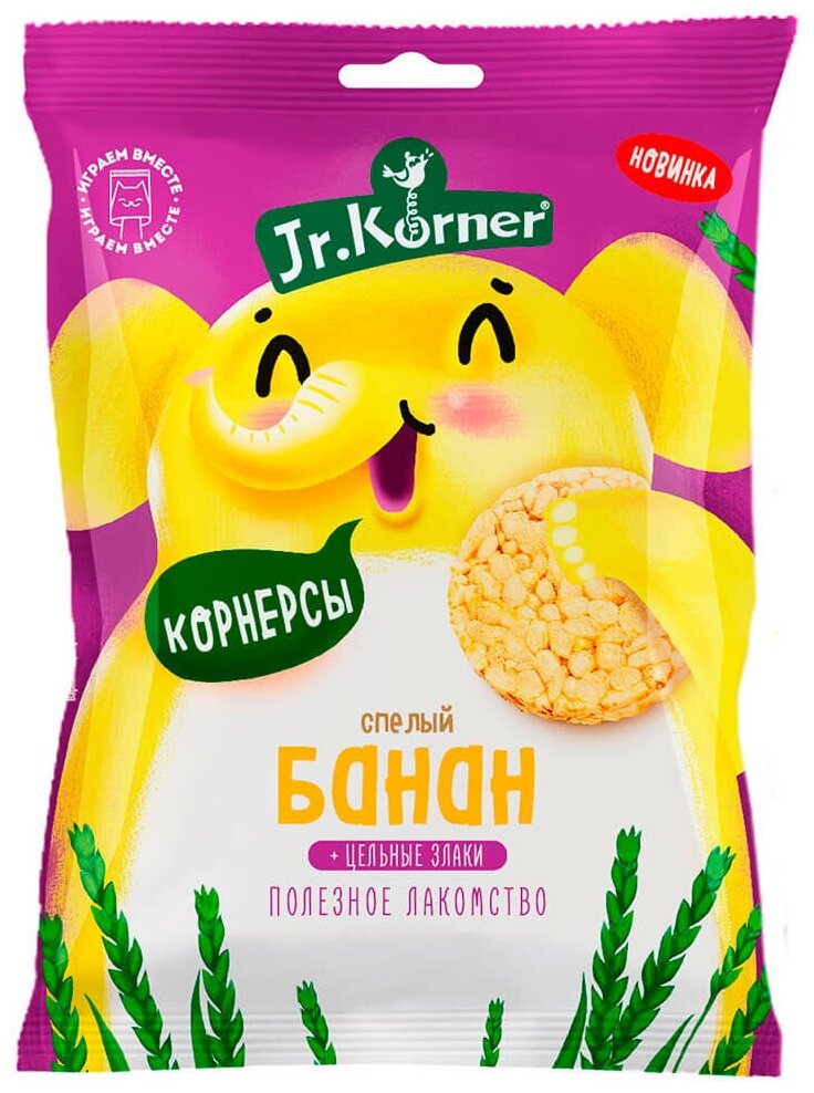 Хлебцы хрустящие рисовые Jr. Körner Спелый банан мини