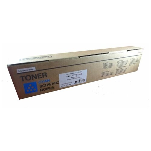 Совместимый тонер-картридж TN-213C/TN-214C голубой для KONICA MINOLTA BIZHUB C200/C203/C253, 18.5K