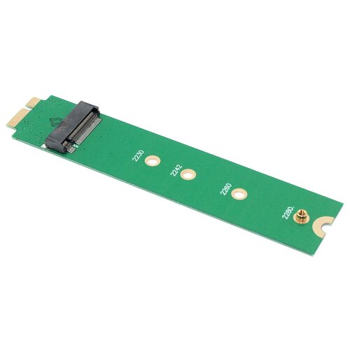 adapter адаптер средний ssd m 2 ngff для apple macbook air 11 13 a1370 a1369 late 2010 mid 2011 зеленый ssd 6 12pin nfhk n 2011n Переходник на SSD M.2 (NGFF) 12+6 для MacBook Air 2010-2011 A1369; A1370 Большой