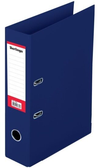 Папка-регистратор Berlingo , 70мм, двусторонний бумвинил, с карманом на кор, ниж. метал. кант, синяя