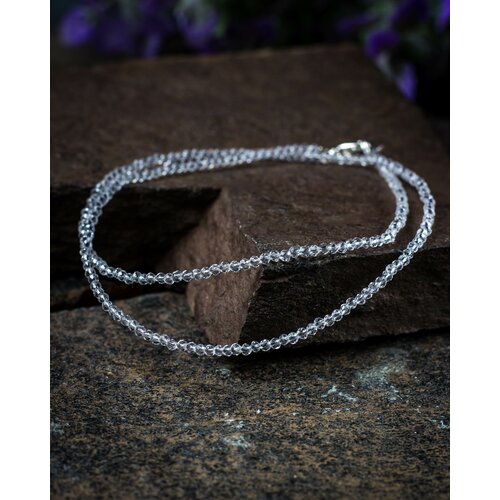 фото Бусы из натуральной шпинели горный хрусталь на выпускной к платью на свадьбу / ожерелье из натурального камня роскошь золота