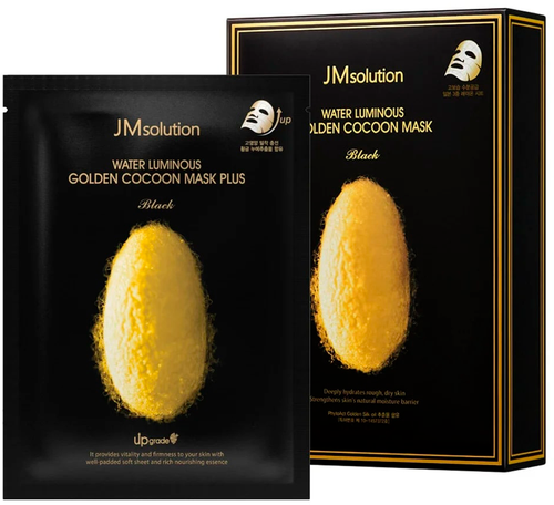 JMSOLUTION Маска тканевая для лица с протеинами кокона золотого шелкопряда / Water Luminous Golden Cocoon Mask, 3 шт.*45 мл