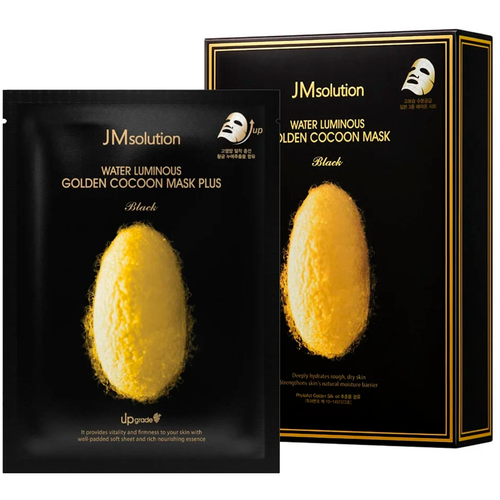 JMSOLUTION Маска тканевая для лица с протеинами кокона золотого шелкопряда / Water Luminous Golden Cocoon Mask, 3 шт.*45 мл jmsolution набор тканевых масок с протеинами шелка и экстрактом тутового шелкопряда water luminous silkycocon mask black 10 шт