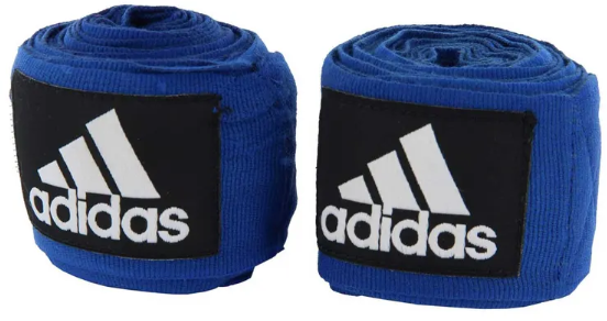 Бинты боксерские эластичные Adidas AIBA New Rules Boxing Crepe Bandage синие (длина 3.5 м)