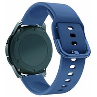 Силиконовый ремешок 20 мм для часов Samsung Galaxy Watch, Gear Sport, Huawei Watch, Honor, Xiaomi Amazfit, синий