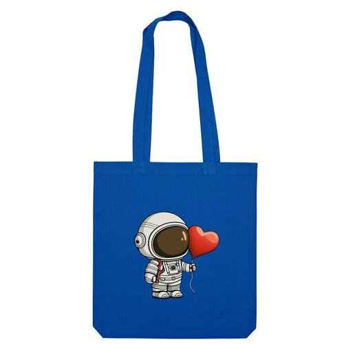 Сумка шоппер Us Basic, синий детская футболка влюбленный космонавт 14 февраля 104 красный