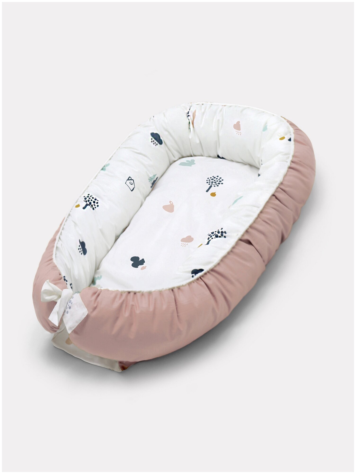 Кокон-гнездышко для новорожденных/Позиционер для сна Rant Forest 139/17 розовый
