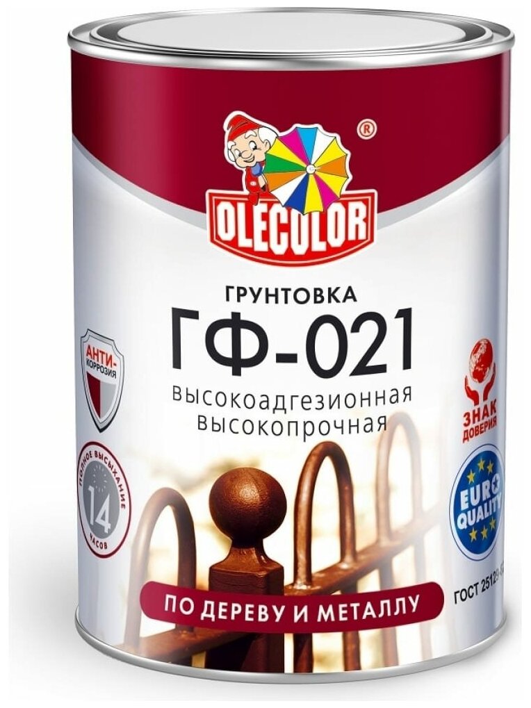 Грунтовка ГФ-021 OLECOLOR (Артикул: 4300009180; Цвет: Белый; Фасовка = 2,2 кг)