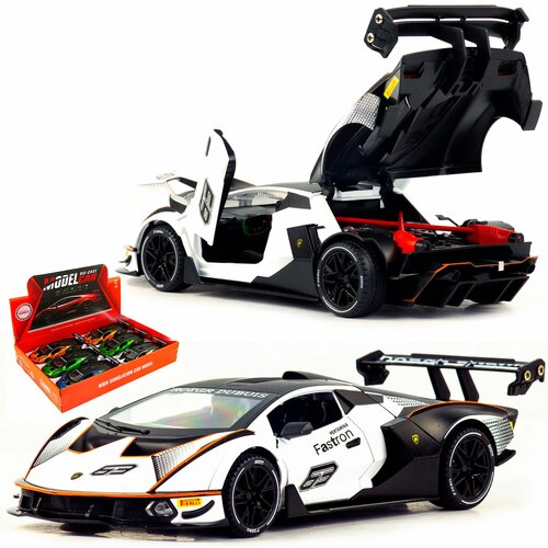 Машинка игрушка для мальчика металлическая 1:24 Lamborghini Essenza SCV12 в дисплейбоксе, в подарок для ребенка, малыша на день рождения, новый год или 23 февраля