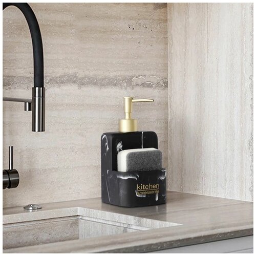 Кухонный диспенсер Kitchen для моющего средства , дозатор для мыла , с губкой