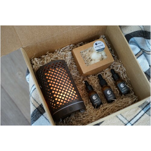 Подарочный набор для ароматерапии с диффузором, эфирными маслами и саше SENS Dark Wood