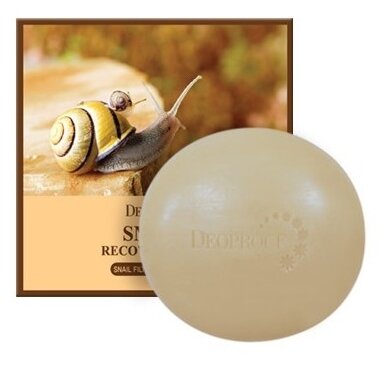 Deoproce мыло с улиточным муцином Snail Recovery Soap, 100 мл, 100 г