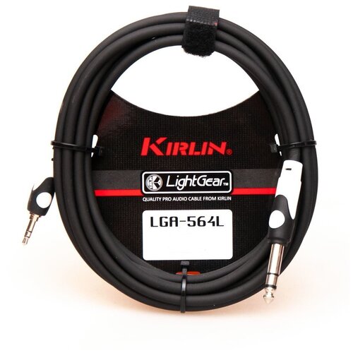 Kirlin LGA-564L/3M 3,5MM TRS PLUG - 1/4 TRS PLUG patch кабель соединительный 3 метра kirlin lga 568l 6m 3 5mm trs plug to same patch кабель соединительный 6 метров