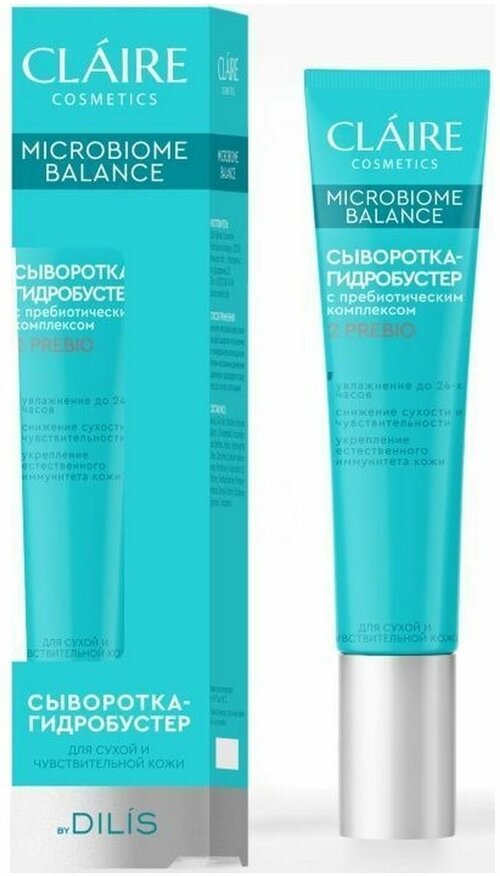 Claire Cosmetics Сыворотка-гидробустер для лица Microbiome Balance, для сухой и чувствительной кожи, 20 мл