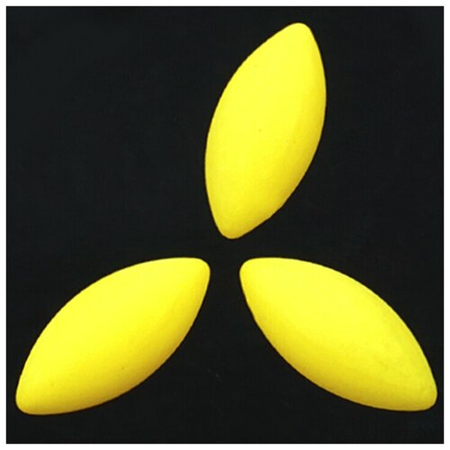 Лодочки матовые клеевые (полубусины матовые), цвет Лимон Неон, набор 150 штук, материал- акрил, набор для украшения одежды, аксессуаров