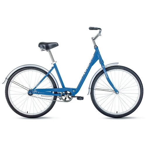 Велосипед 26 FORWARD GRACE 1.0 (1-ск.) 2022 (рама 17) синий/белый велосипед forward flash 26 1 2 26 21 ск рост 17 2022 синий ярко зеленый rbk22fw26656