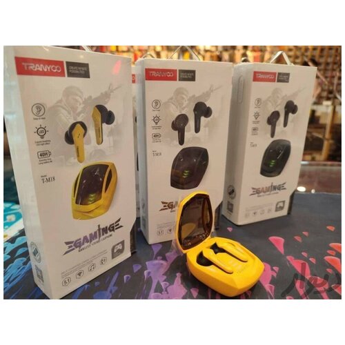 Беспроводные игровые наушники с микрофоном Tranyoo T-M18 черные 299200₽