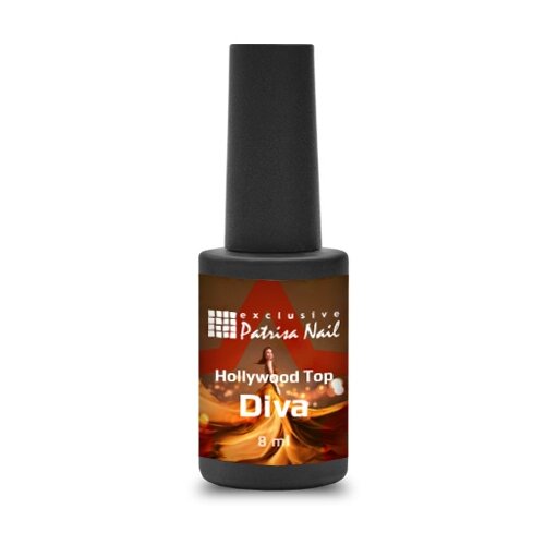 Patrisa Nail Верхнее покрытие Hollywood-Top, Diva, 8 мл patrisa nail верхнее покрытие silicone top прозрачный 8 мл