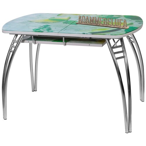 Стол кухонный раздвижной 1100x700x760 Лайм 2 Фотопечать на ногах 