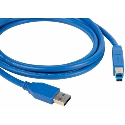 Кабель USB 3.0 Тип A - B Kramer C-USB3/AB-6 1.8m кабель стандарта usb 3 0 с разъемами usb a – usb b c usb3 ab 3 1 8 метра