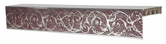 Декоративная планка Вензель, длина 200 см, ширина 7 см, цвет серебро/бордо Магеллан 7376883 . - фотография № 4