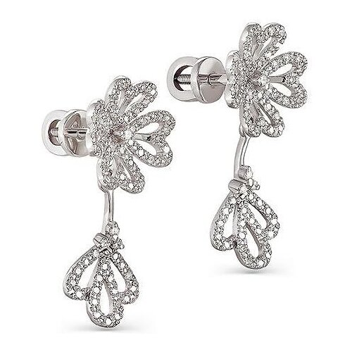 Серьги пусеты KABAROVSKY, серебро, 925 проба