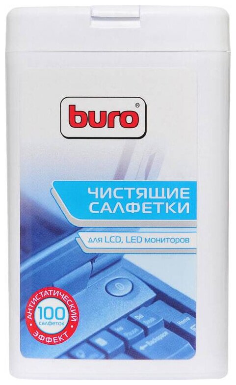 Салфетки Buro для экранов ЖК мониторов, 100 шт, BU-TFT