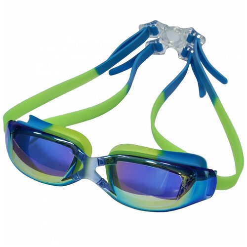 Очки для плавания E39688 зеркальные взрослые (сине/зеленые) очки для плавания взрослые e39675 сине черные