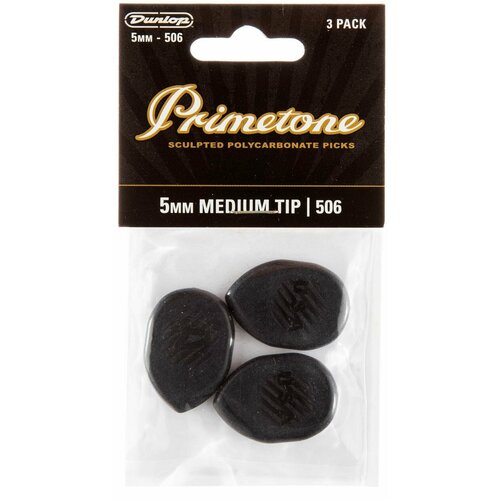 Dunlop 477P506 Primetone Classic Medium Tip 3Pack Медиаторы, 3 шт