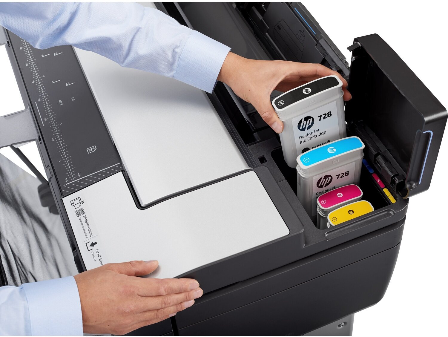 Плоттер HP Designjet T830 MFP (F9A28A) A1/24" - фото №15