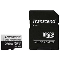 Карта памяти TRANSCEND micro SDXC 256Gb 340S UHS-I U3 V30 A2 + ADP (160/125 Mb/s)