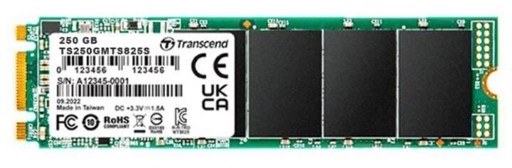 Твердотельный накопитель Transcend 250 ГБ SATA TS250GMTS825S