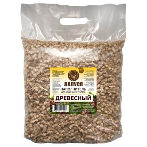 Древесный наполнитель эконом класса лапуся 5 л.