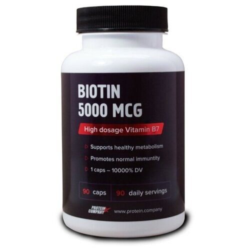 Капсулы PROTEIN.COMPANY Biotin Биотин, 90 г, 250 мл, 90 шт.