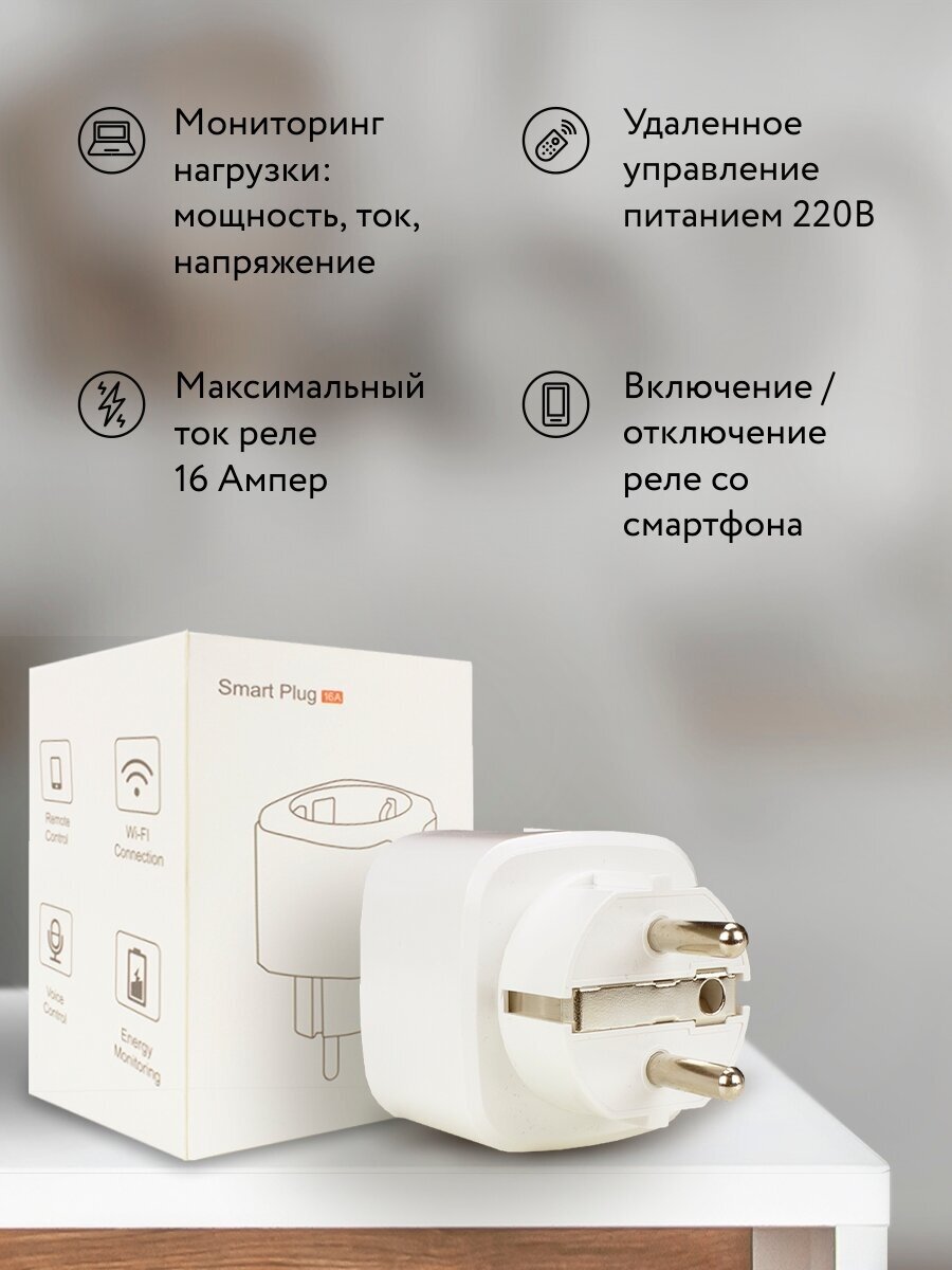 Умная WIFI розетка PS-link ZEU-003-16 на 16Ампер