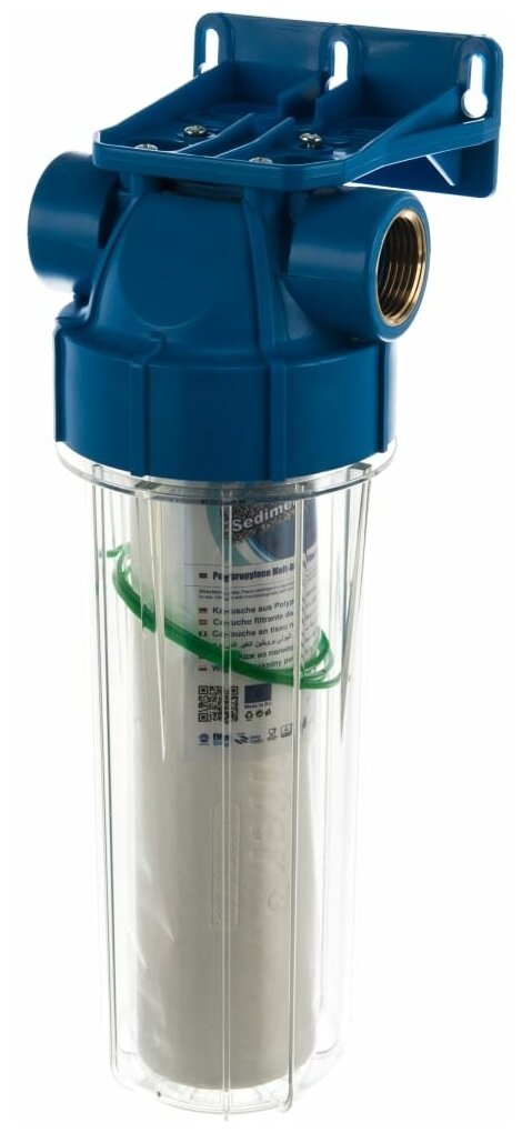 Магистральный фильтр для холодной воды с картриджем 10SL, резьба 1", серия 7 атм,, Aquafilter FHPR1- - фотография № 4