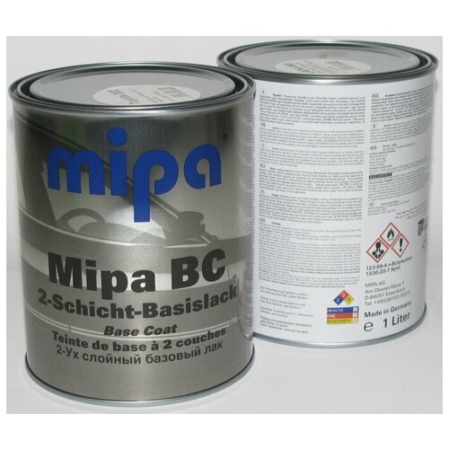 MIPA BC 2-Schicht-Basislack краска базовая SUPER BLACK черная база, 1л